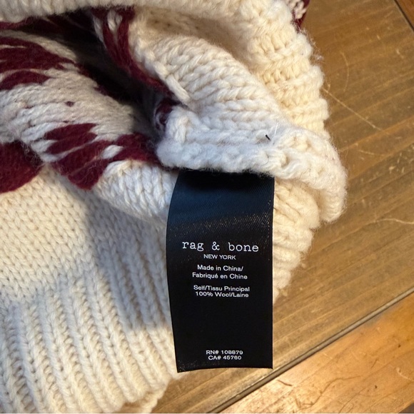 Rag & Bone Willow Fair Isle Wool Turtleneck Sweater M - Picture 6 of 12